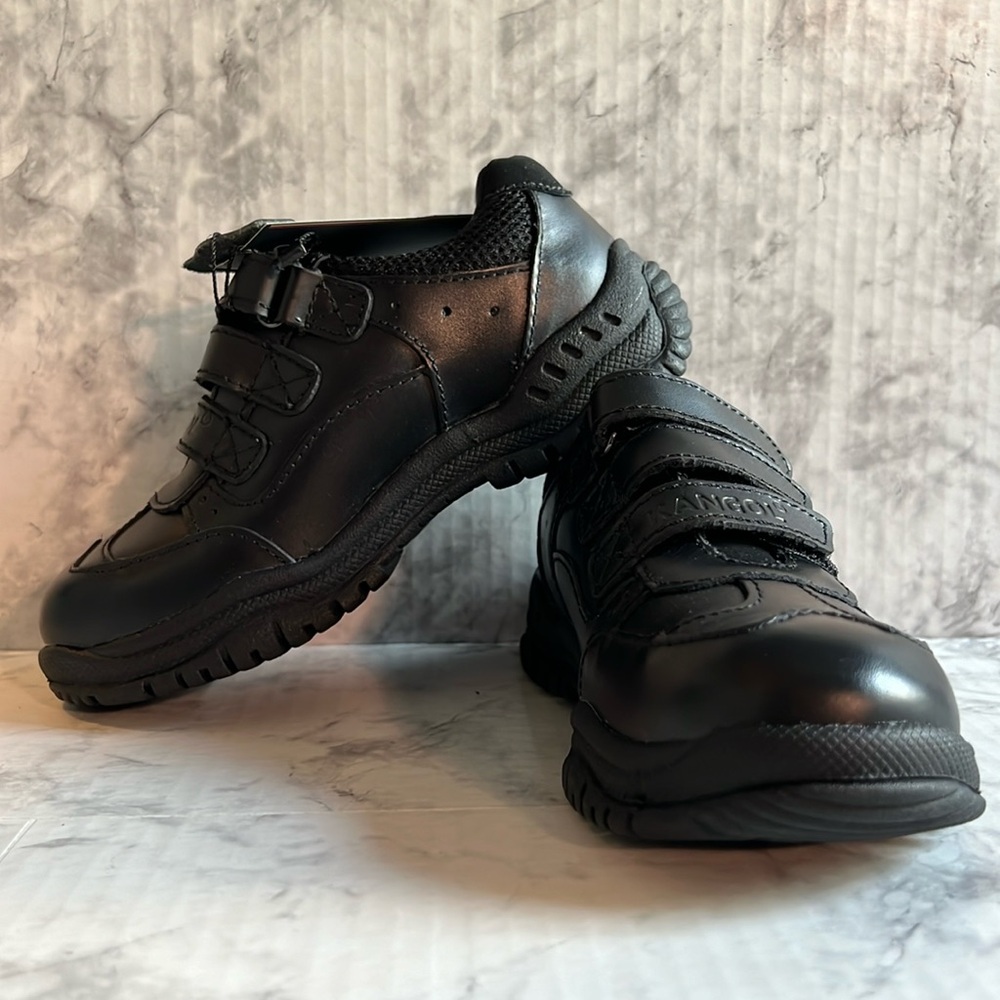 Kangol Shoes Toddler Size 11‎ Black Leather Velcro Closure Borden Val